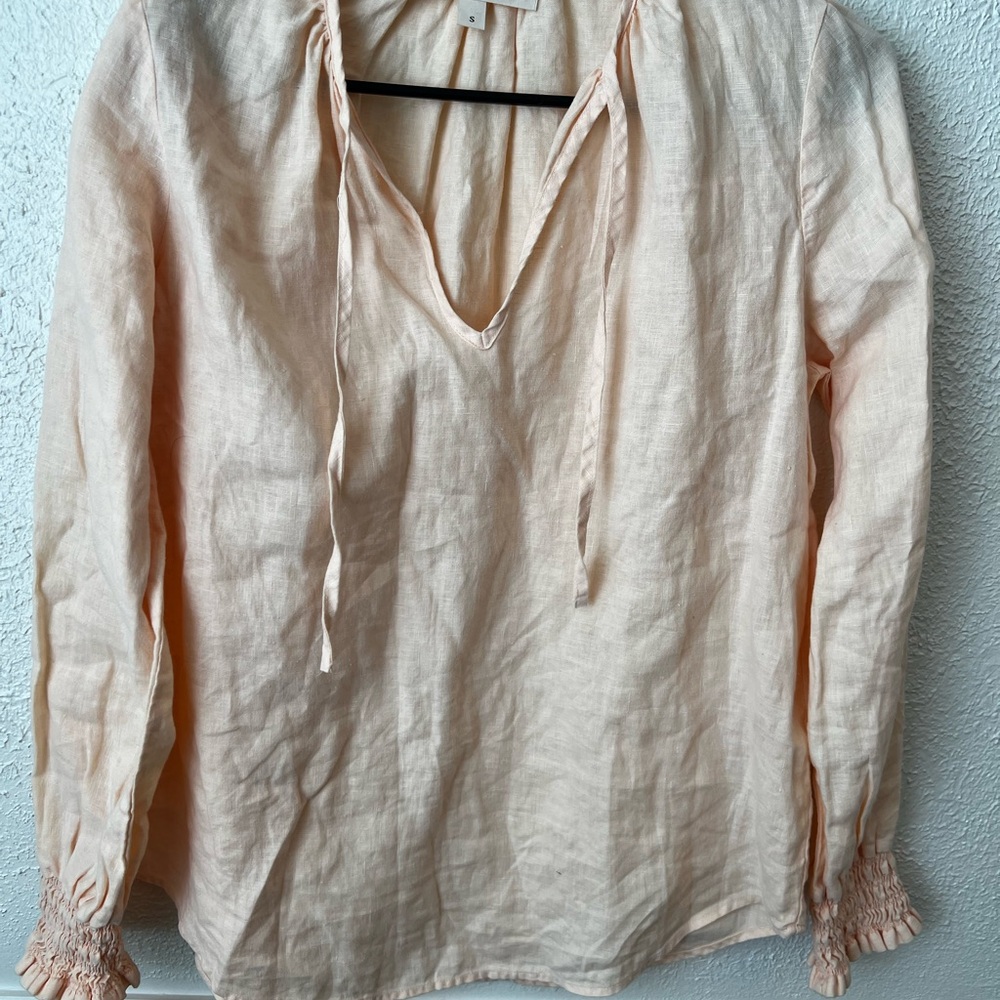 Cloth & Stone linen Peach Women's Top